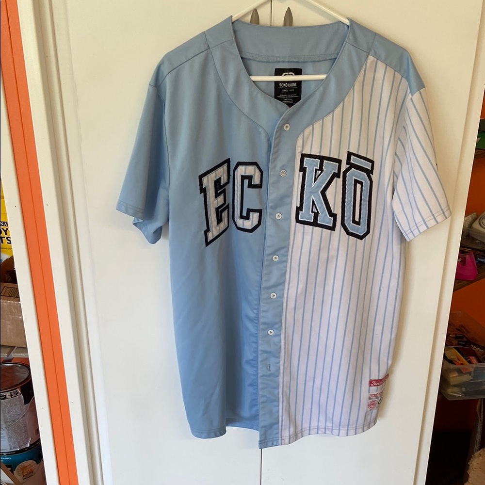 Ecko Blue and White Jersey